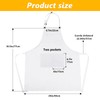 GWHOLE White Apron Adjustable Chef Apron with Pockets for Home
