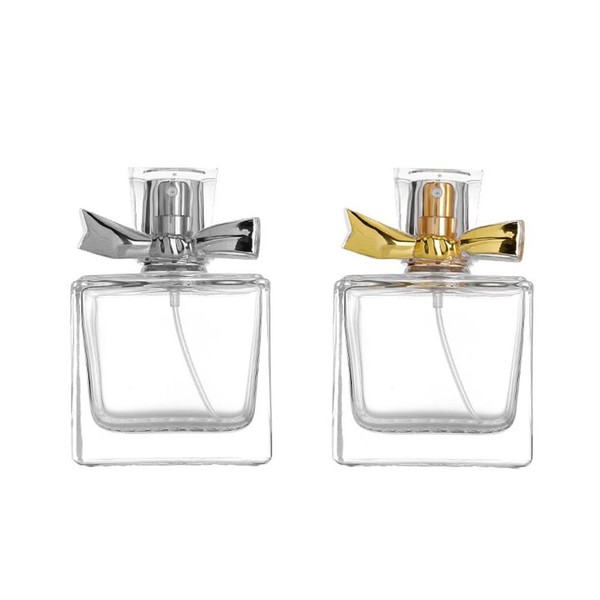 Pokinge 2Pcs Glass Perfume Spray Bottles,Portable 30ml Empty Perfume Bottles,Refillable