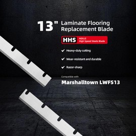 AGILLE 13" Laminate Flooring & Siding Blade, Compatible with Marshalltown LWFS13 Replacement Blade 13" Laminate/Siding Cutter, Cutting Fiber Cement Board, Engineered Wood, Vinyl Siding, Silver