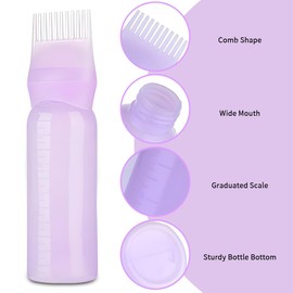 Root Applicator bottle Hair Oil Dispenser for Hair Dyeing Hair Coloring Hair Oil Applicator (Purple)