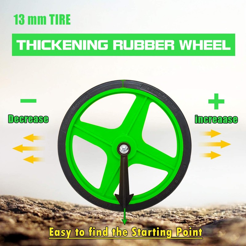 Zozen Measuring Wheel, Green 6Inch Measure Wheel, Distance Measuring in