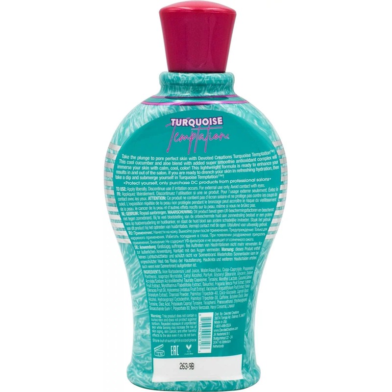 Devoted Creations Turquoise Temptation Indoor and Outdoor Tanning Lotion 12.25oz
