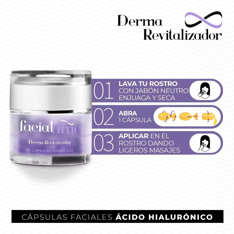 Facial Time Kit Cuidado Facial Colágeno + Ácido Hialurónico Cápsulas