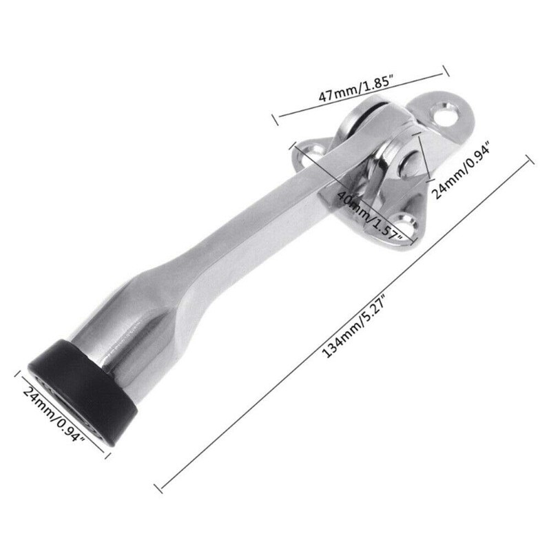 Kick Down Door Stop, Zinc Alloy Stopper Prop Stay Spring