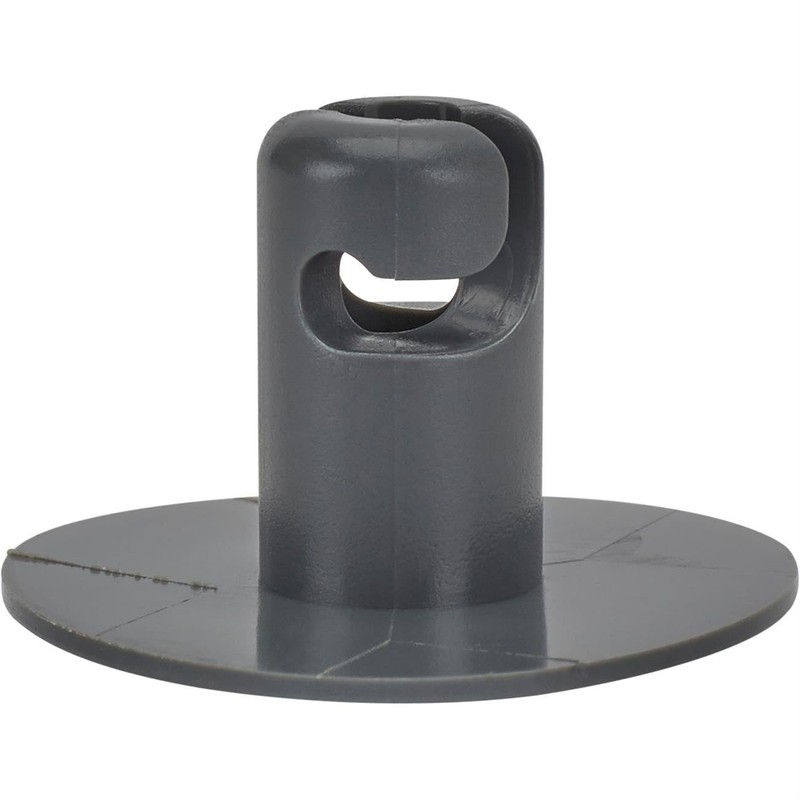 Plastic Large Head Quarter Turn Fasteners-.500 Inch Grip-White-Pack/10