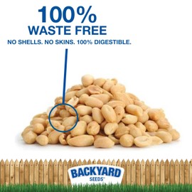 CountryMax Backyard Seeds Shelled Whole Peanuts for Woodpeckers, Birds, Squirrels & Wildlife – Premium Wild Animal Food, 10 lbs Bag