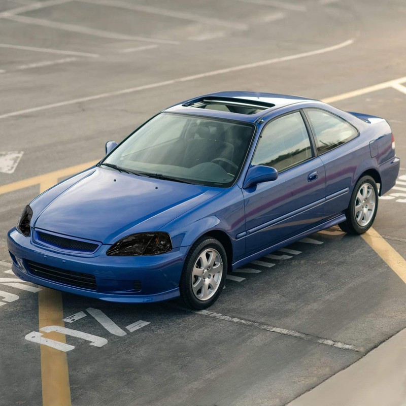 Spec-D Tuning Smoke Lens Headlights Compatible with 1999-2000 Honda Civic