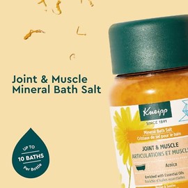 Kneipp Mineral - Sal de baño, Joint & Muscle, Arnica, 17.63 oz.