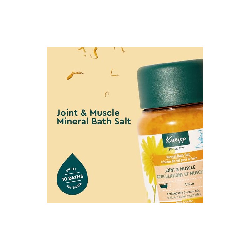 Kneipp Mineral - Sal de baño, Joint & Muscle, Arnica,