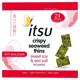 itsu Crispy Seaweed Thins Sweet Soy & Sea Salt 4 x 5g (20g)