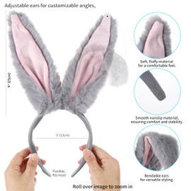 Leziazany Easter bunny headband Rabbit Ears Headband Costume Accessories Cosplay Hair bands