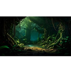Aquarium Background Dark Night Jungle Forest Terrarium Backdrop Rainforest Stream Huge Trees Fish Tank Background Wallpaper Poster Forest Reptile Habitat Backdrop Vinyl 30x18in
