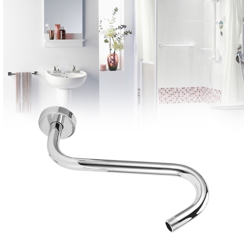 NPT1/2 Shower Arm SShape 8in Stainless Steel Electroplating Shower Head