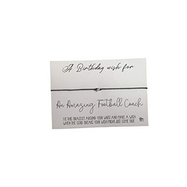 Dios Designs Simple Wish Bracelet - A Birthday Wish for an Amazing Football Coach DD1177