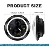 us- 2pcs Fit Mack R Series 7'' Inch Round LED