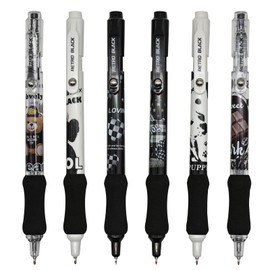 Maydahui 6 PCS Retractable Bear Dog Gel Pen Retro Coffee Puppy Pens Chocolate Heart Cookie Style Large Capacity Refill ST Nib Soft Sponge Grip Black Ink for School Students Party