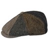 Jaxon Herringbone Patchwork Wool Blend Newsboy Cap (X-Large) Multi