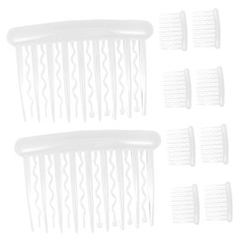 WOONEKY Hair Combs for Styling 10pcs French Side Combs Plastic Hair Accessories Bridal Updo