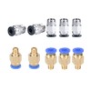 Lokkr Bowden Tube Coupler Set (10 Pcs), PC4-M6 Pneumatic Fitting