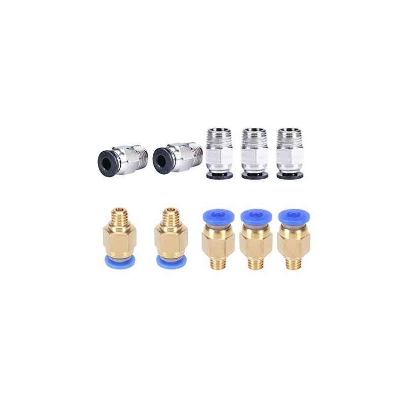 Lokkr Bowden Tube Coupler Set (10 Pcs), PC4-M6 Pneumatic Fitting