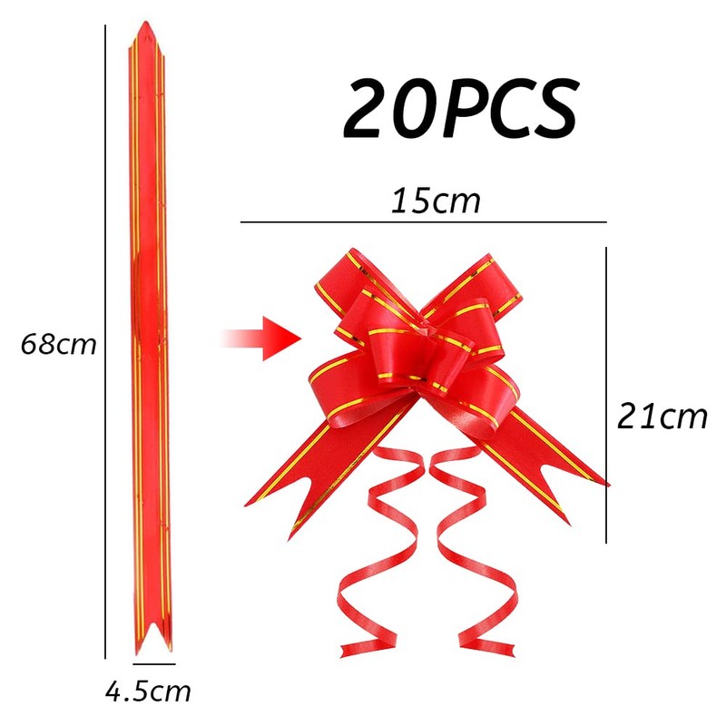 RosyFate Gift Bow, Pack of 20 Large Gift Bow, Christmas