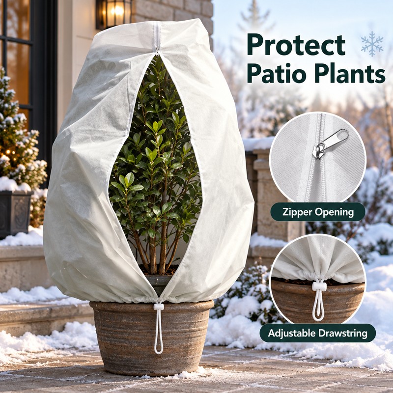 Plant Frost Protection Cover for Shrubs and Potted Plants –