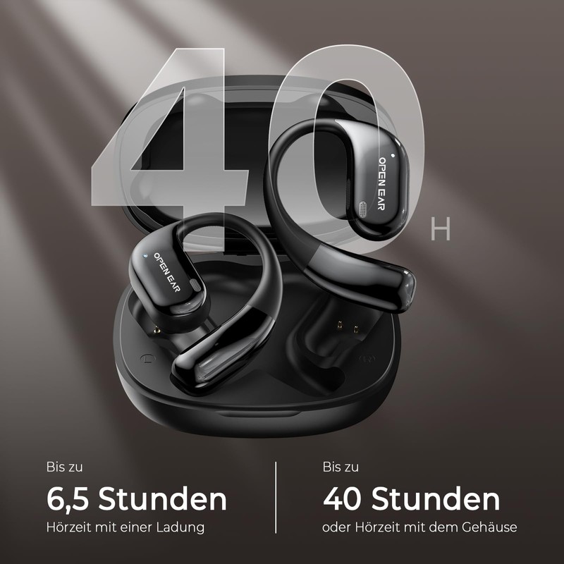 TELNP Translator Headphones LCD Touchscreen Open Ear Clip Wireless Bluetooth