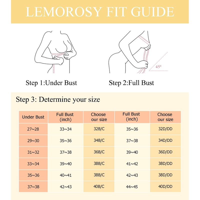 Lemorosy Women's Front Closure Sports Bra Wirefree Non Padded Full