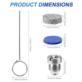 2 Sets 1.1 mm Foam Cannon Orifice Kit, Universal 0.04in Thread Nozzle and Maker Meshes Nets Replacement Parts Accessories with Cleaning Tools