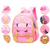 Moonmo Cute Unicorn Face Diamond Bling Waterproof Pink School Backpack
