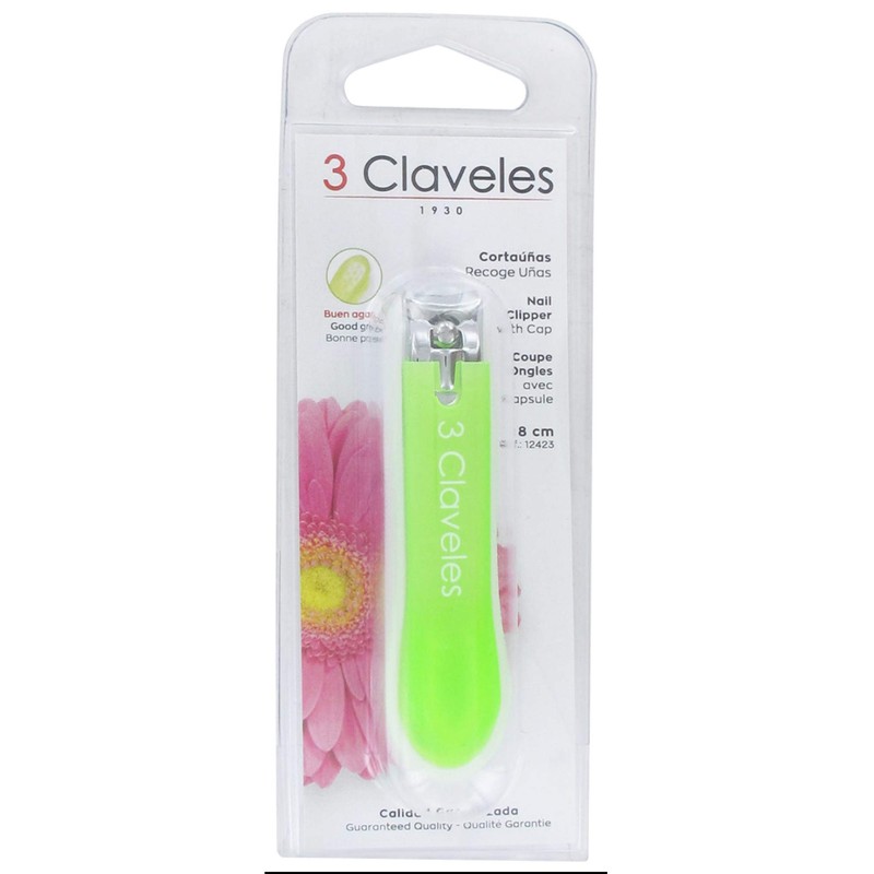 3 claveles Nail Clippers Collect 8 cm green