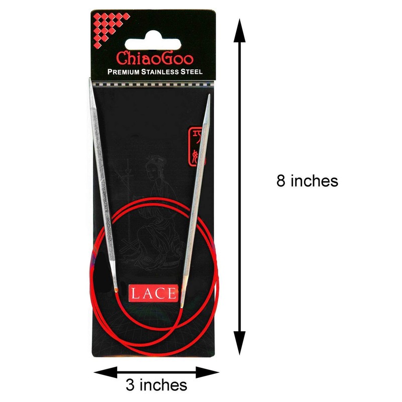 ChiaoGoo Knitting Needles Red Lace Circular 24 inch (61cm) Stainless