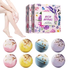 Badebomben Geschenkset, 8 Stück Badebomben für Frauen, Badekugeln in Geschenkbox, Badebomben Geschenkset Badekugeln als Badezusatz für Frauen,Geburtstagsgeschenkidee für Mädchen, Frauen,Kinder