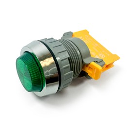 Alpinetech PLN-30 30mm 12V AC/DC LED Pilot Indicator Light (Green) (Green)