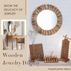 Jerify 4 Pieces Wood Necklace Display Holder Wood Plank Necklace