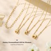 Turandoss Gold Necklace for Women - Bubble Letter Necklace Gold,