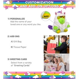DolliBu Green Frog Unicorn Plush Stuffed Animal Toy - Super Soft Frogcorn Dress Up with Removable Plush Unicorn Outfit, Cute Fantasy Wildlife Gift with Name Personalization - 6 Inches