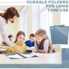 Henoyso 72 Pcs Plastic Folder with Clear Front Pocket and