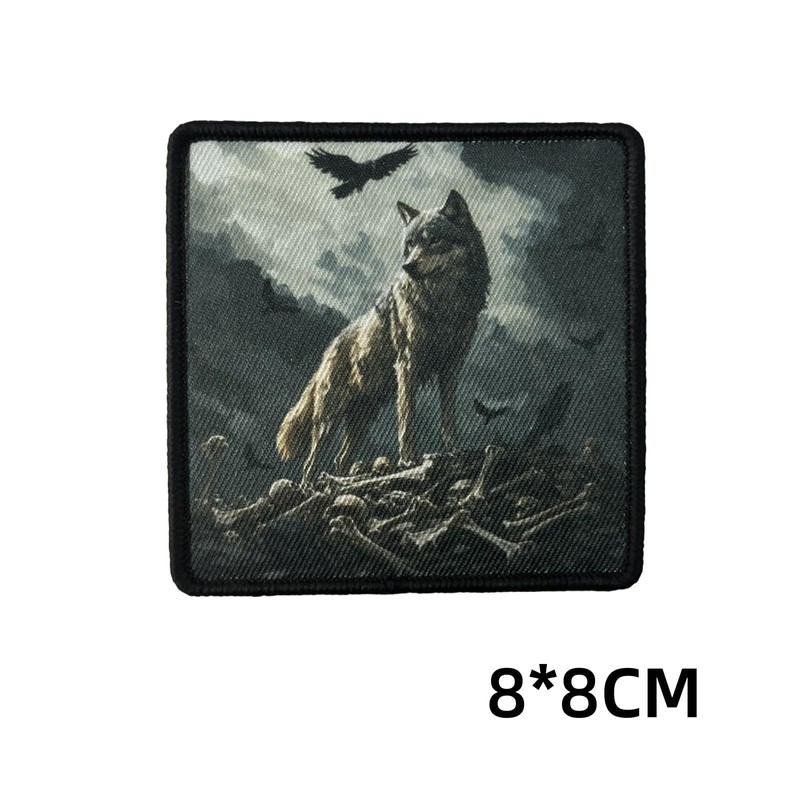Patches Velcro, Wolf Military Tactical Patch Print Emblem Tactical Morale