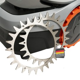 beos Stainless Steel Spikes for Segway Navimow i105E & i108E - Polished - Countersunk Screw Holes - Deburred - 12 x Stainless Steel Screws - Traction Improvement for Robotic Lawnmower - Lawnmower