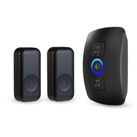 Wireless Doorbell, KERUI Waterproof Door Chime Kit Transmitting at 1000 Feet with 2 Buttons, 60 Melodies, 5 Volume Levels Sound and LED Flash