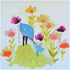 Fine Art Canvas Maman Tes Baisers Sont Les Plus Doux Canvas Wall Decor by Artist Sylvie Demers for Living Room, Bedroom, Bathroom & Guest Room - Ready to Hang - 18 in x 18 in