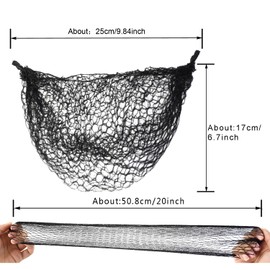 24 Pcs Thicker Hair Net Black Invisible Elastic Edge Mesh Wig Net Reusable Hair Net for Women Hair Bun Food Service Ballet (20 Inches)
