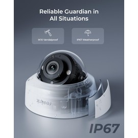 REOLINK 5MP Outdoor Security IP Camera, Turret Surveillance PoE with 2.8mm Lens,130° Diagonal,IK10 Vandal Proof,Smart Detection,Color Night Vision,2-Way Talk,IP67 Weatherproof,RLC-540A