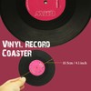 JESUS Portavasos de Discos, Vinilo Antideslizante, 6 Piezas, ABS, Redonda