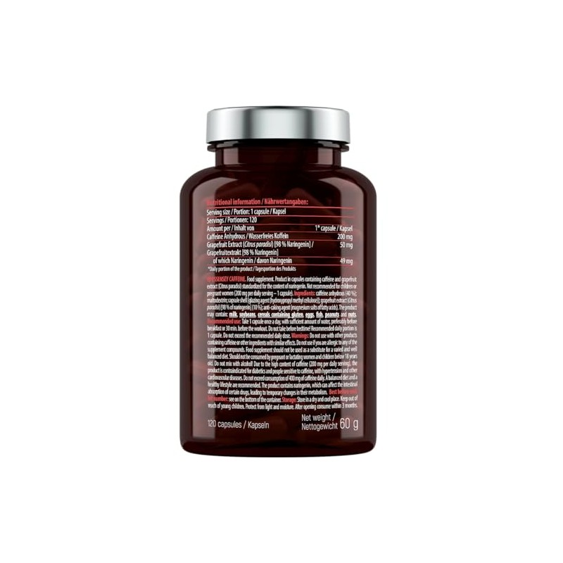 Essensey Caffeine 200mg Capsules - High Dose of Caffeine -