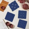 FREEBLOSS 4 Set DIY Sashiko Coasters Kit with Instructions Pre-