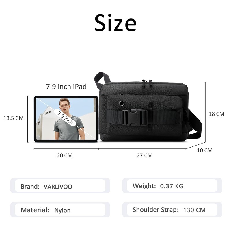 VARLIVOO, black, shoulder bag