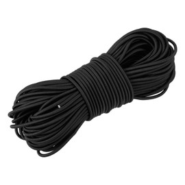 DMiotech 3/16 Inch Shock Cord, 98 Feet Black Bungee Cord Tent Pole Shock Cord Round Elastic Kayak Rope Stretch String Marine Grade Heavy Polyester for DIY Projects Tie Downs