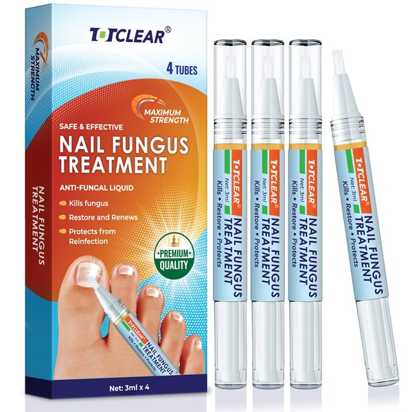 TOTCLEAR Nail Repair Pens for Toenail and Fingernail, Toenail Fungus Treatment, Nail Fungus Treatment For Toenail, Nail Repair, Fungus Nail Treatment, Toe Nail Fungus Treatment Extra Strength - 4 PENS